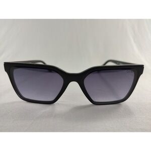 Quay Australia Top Shelf Sunglasses Black Oversized Square Frame Grey Lens